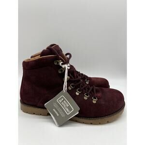 Birkenstock Jackson Women's Nubuck Leather Boots Burgundy Size 11/EU42